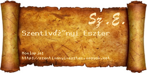 Szentiványi Eszter névjegykártya