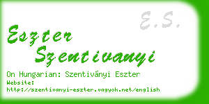 eszter szentivanyi business card