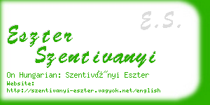 eszter szentivanyi business card
